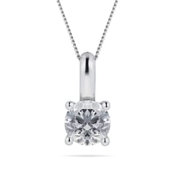 12142855 - 9ct White Gold 1.00ct Brilliant Cut Pendant