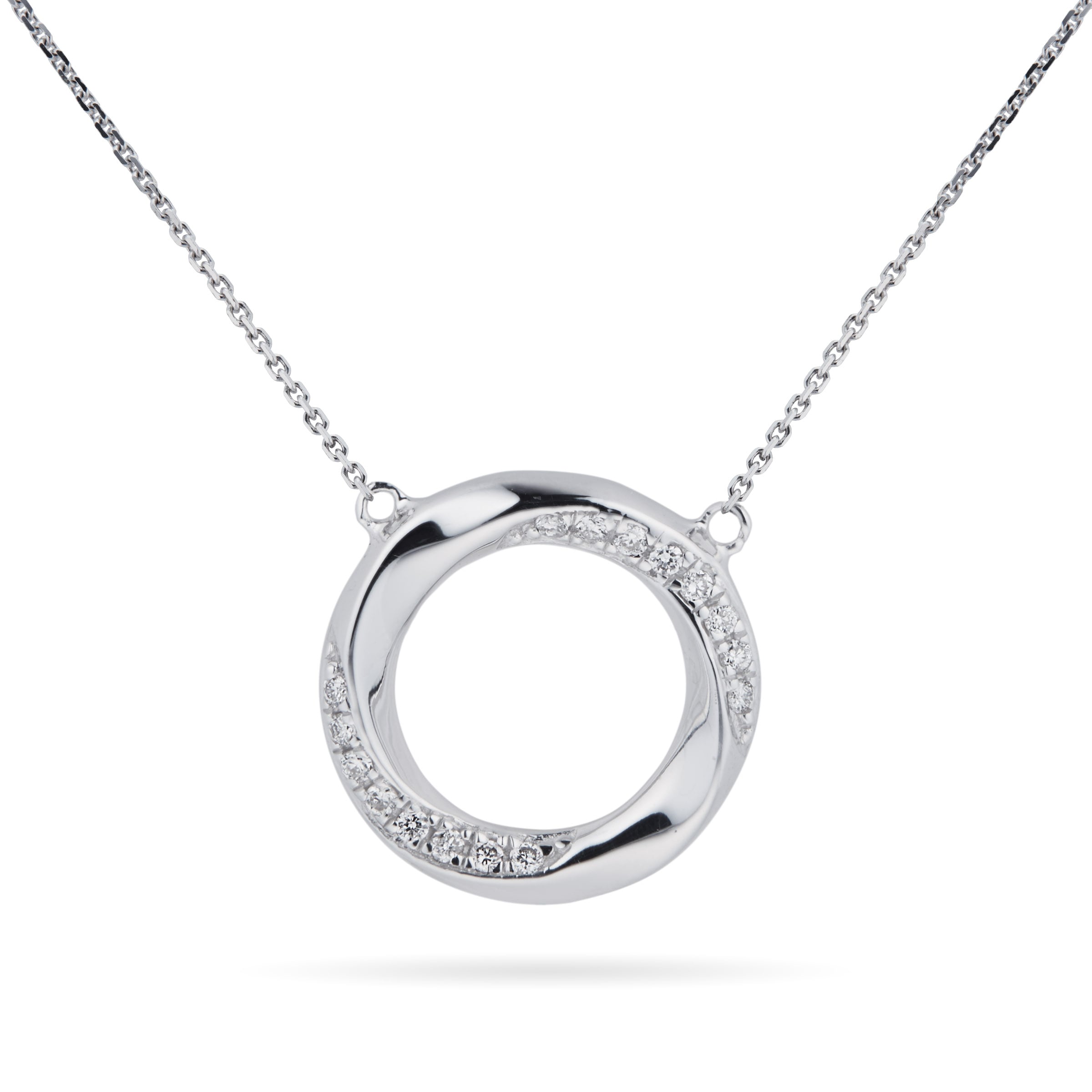 Polar Fire 9ct Gold Diamond Circle Necklace - 6pts - D56139 | Chapelle  Jewellers