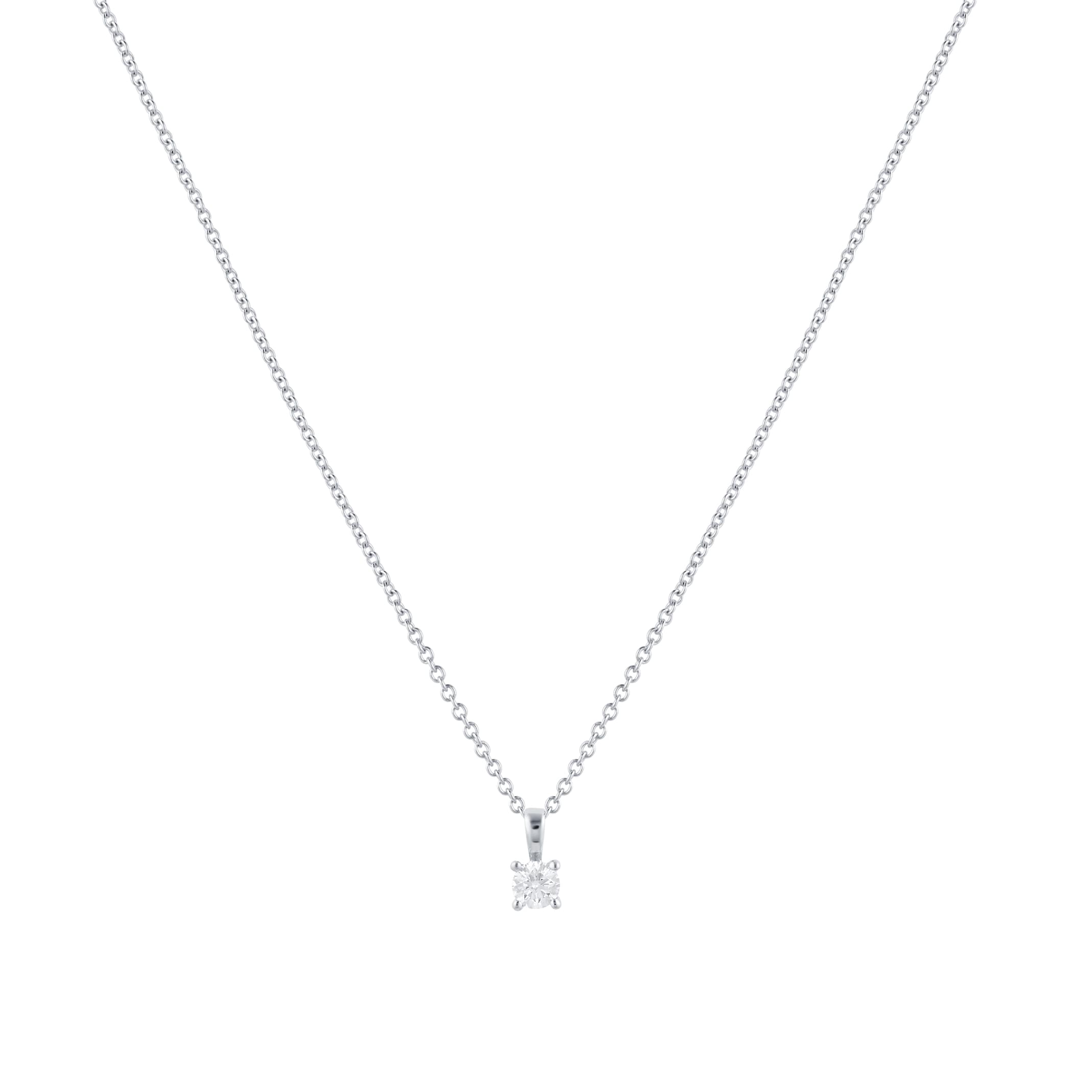 Mappin & Webb Libretto 18ct White Gold 0.25ct Diamond Pendant Mappin & Webb Libretto 18ct White Gold 0.25ct Diamond Pendant