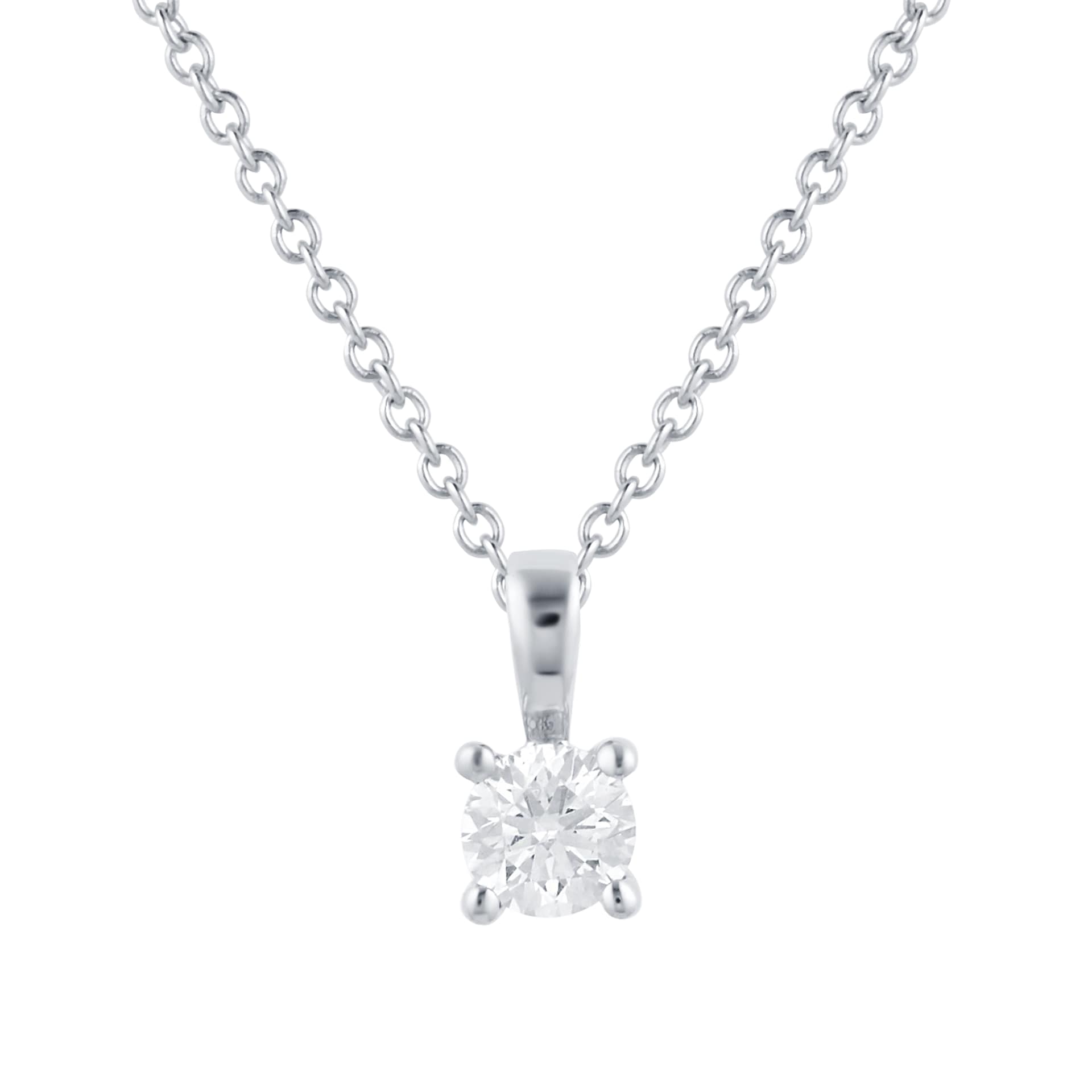 Mappin & Webb Libretto 18ct White Gold 0.40ct Diamond Pendant