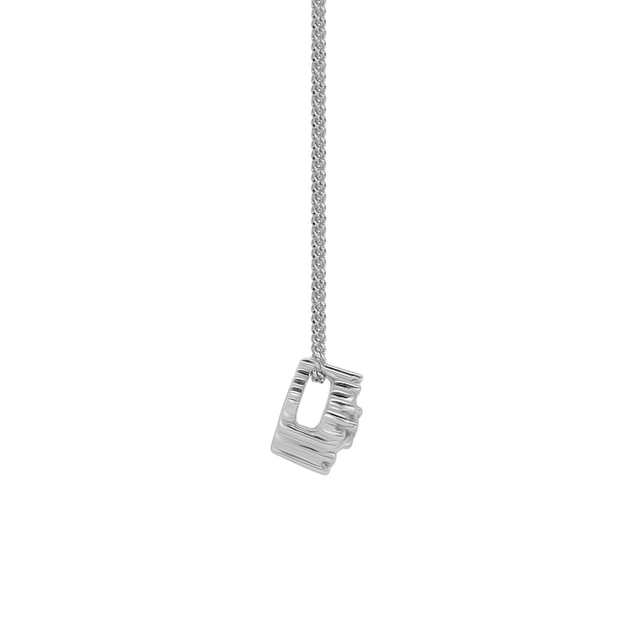 Goldsmiths 9ct White Gold 0.08ct Diamond Square Pendant