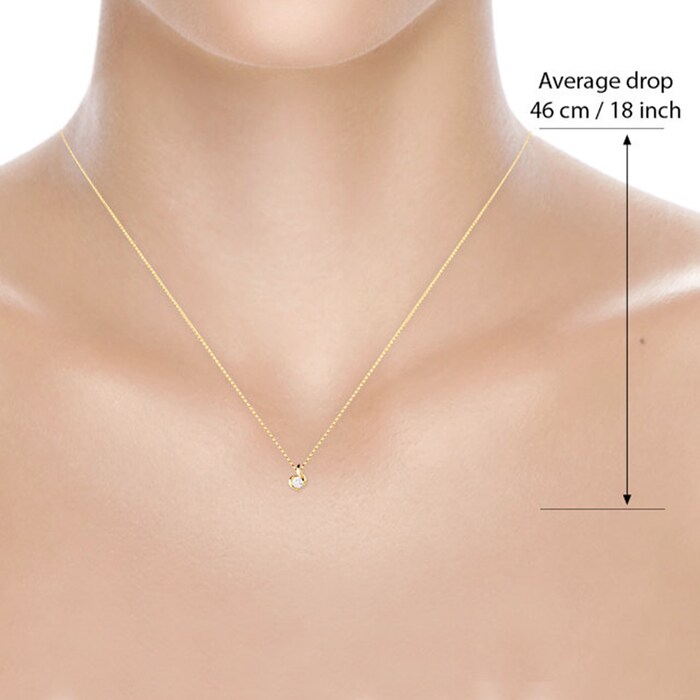 Goldsmiths 9ct Yellow Gold 0.15ct Wrapped In Love Goldsmiths Brightest Diamond Pendant