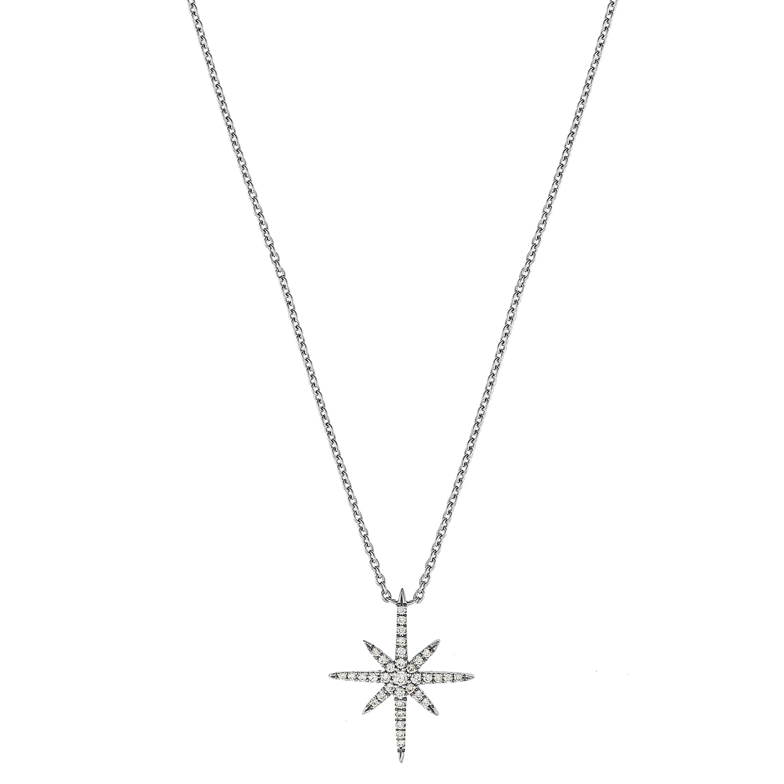 Mappin & Webb Fortune 18ct White Gold 0.12cttw Diamond Star Pendant