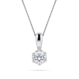 12143050 - 9ct White Gold 0.20cttw Bezel Set Illusion Pendant