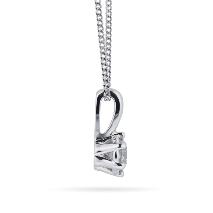 Goldsmiths 9ct White Gold 0.20cttw Bezel Set Illusion Pendant