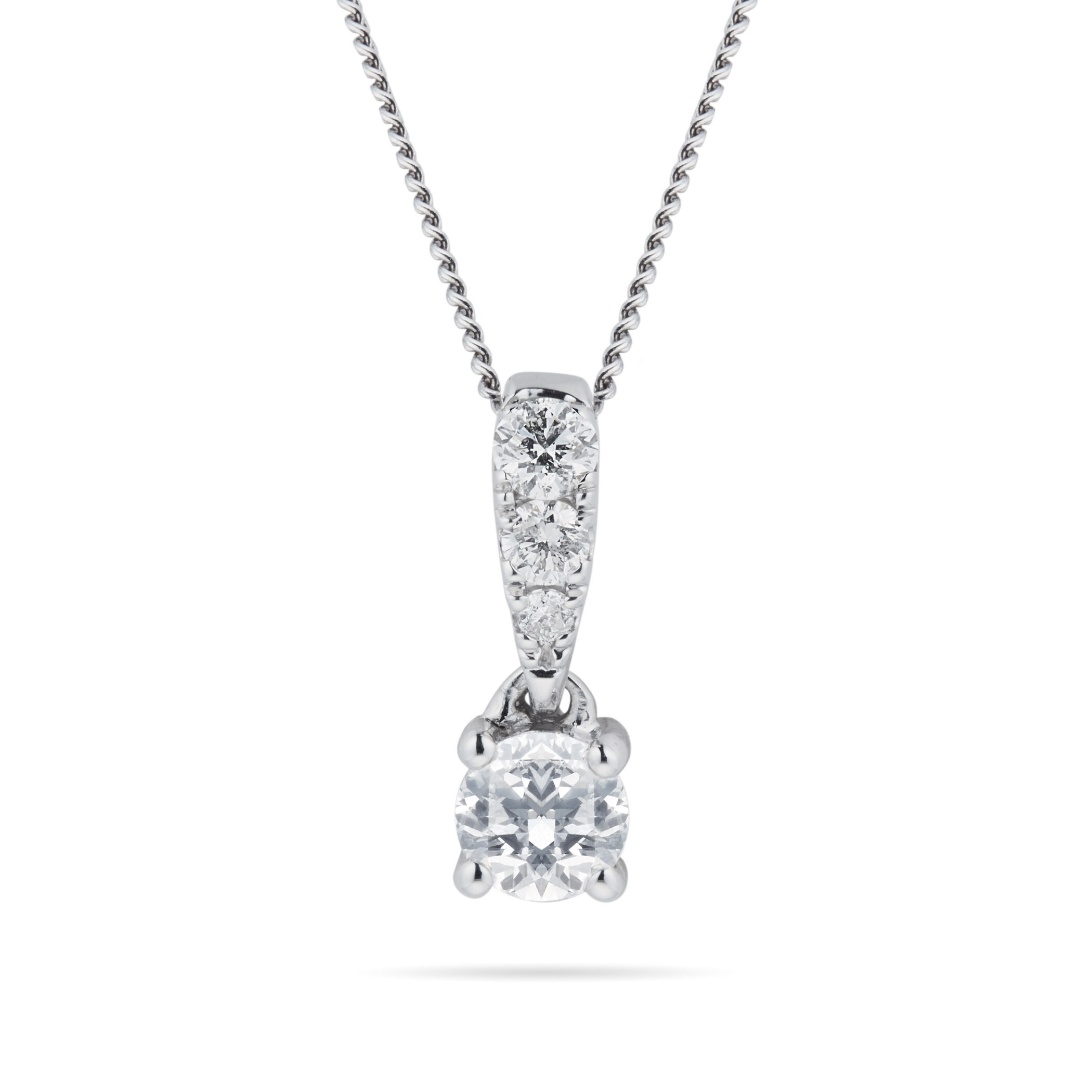 Goldsmiths 9ct White Gold Diamond Set 0.30cttw Pendant Goldsmiths 9ct White Gold Diamond Set 0.30cttw Pendant