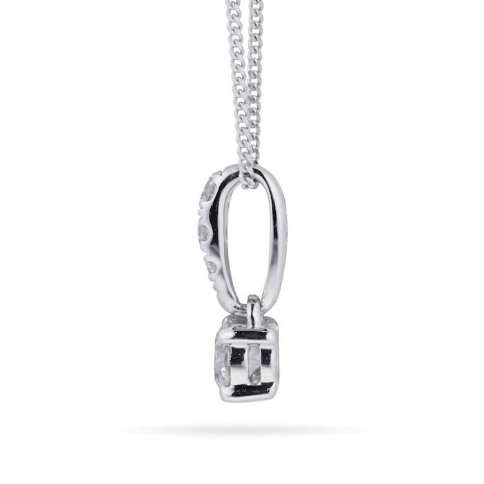 Goldsmiths 9ct White Gold Diamond Set 0.30cttw Pendant