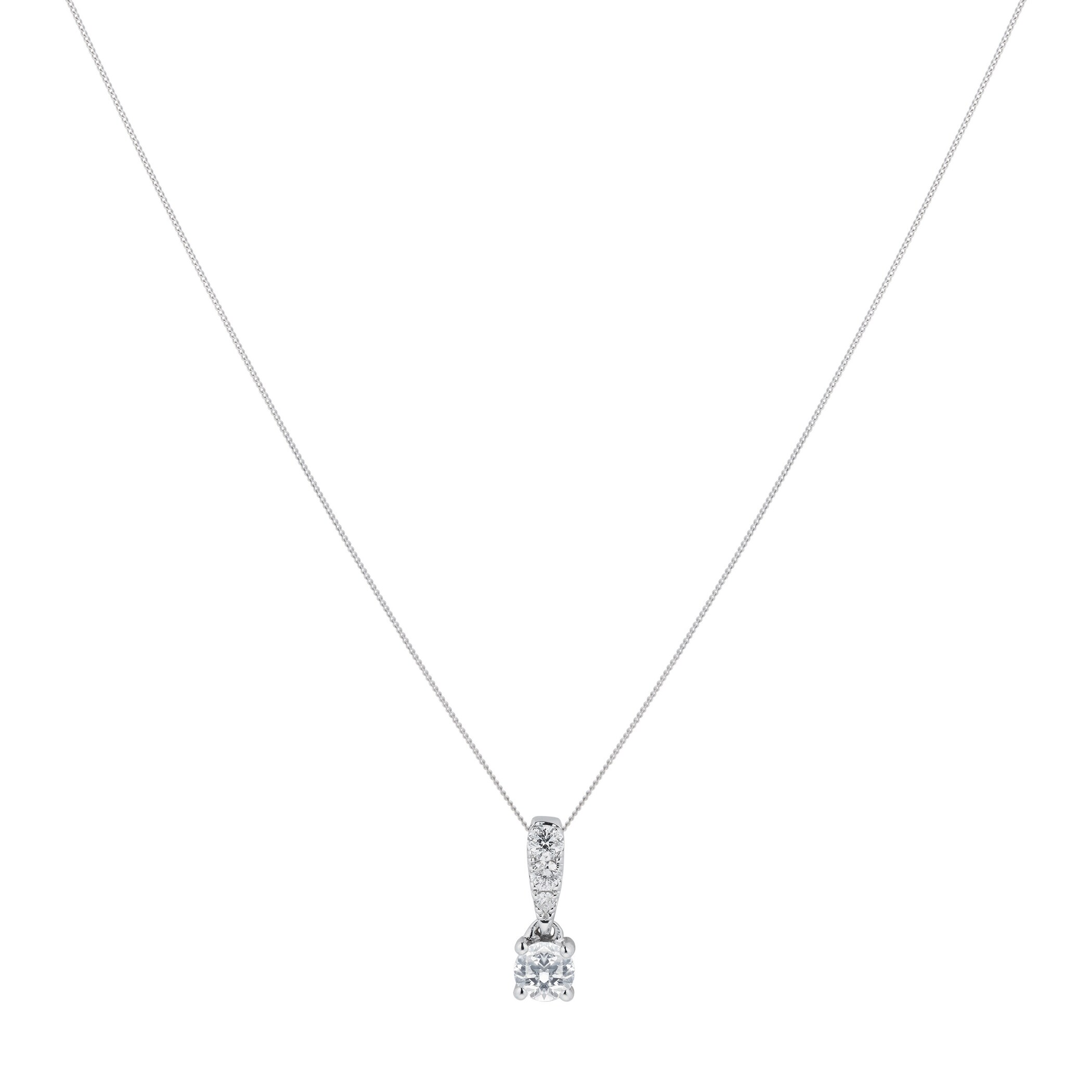 Goldsmiths 9ct White Gold Diamond Set 0.30cttw Pendant Goldsmiths 9ct White Gold Diamond Set 0.30cttw Pendant