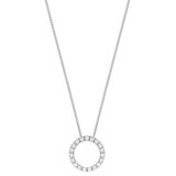 Goldsmiths 9ct White Gold 0.15ct Diamond Circle Necklace