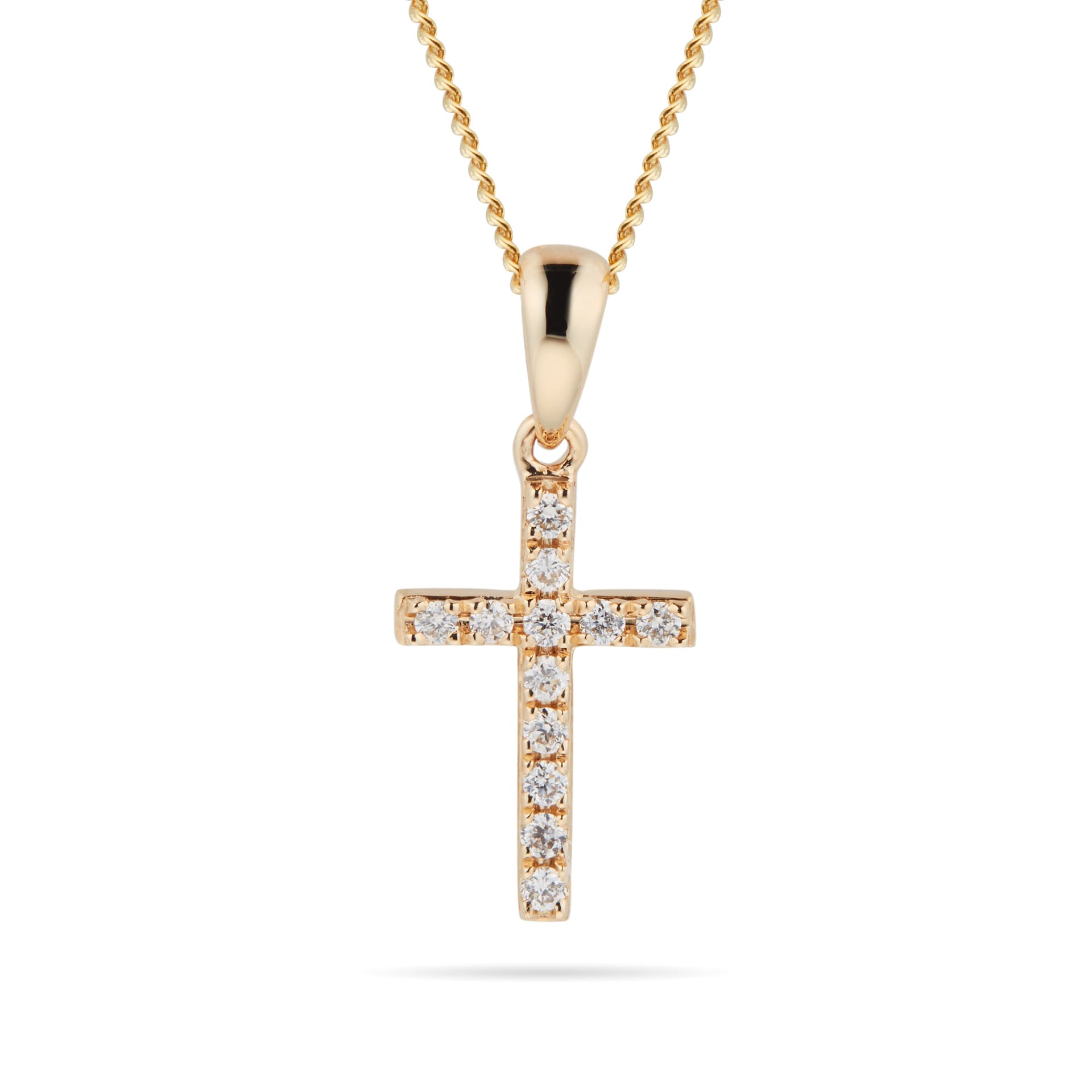 Goldsmiths 9ct Yellow Gold Cross Pendant