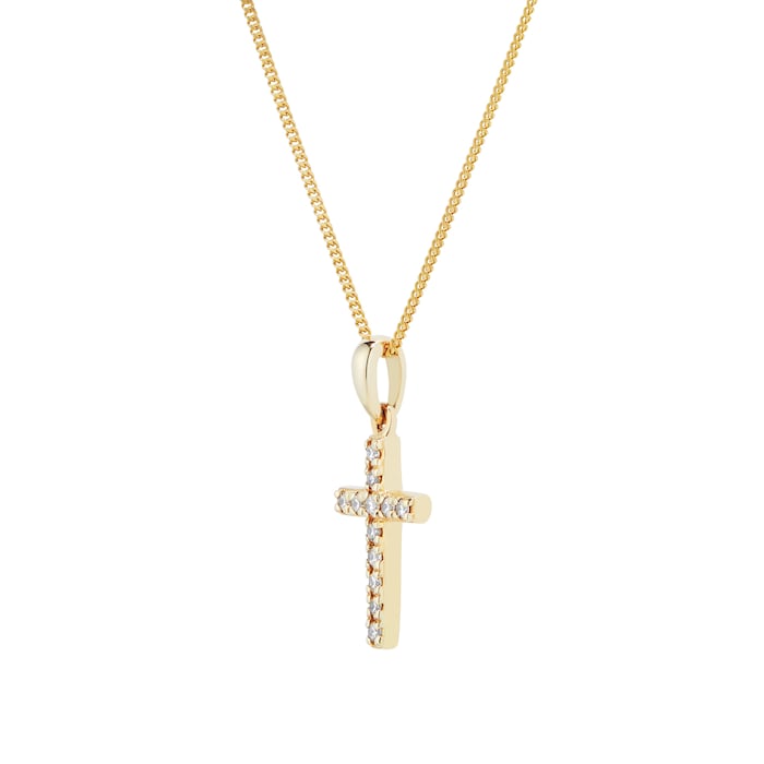 Goldsmiths 9ct Yellow Gold Cross Pendant