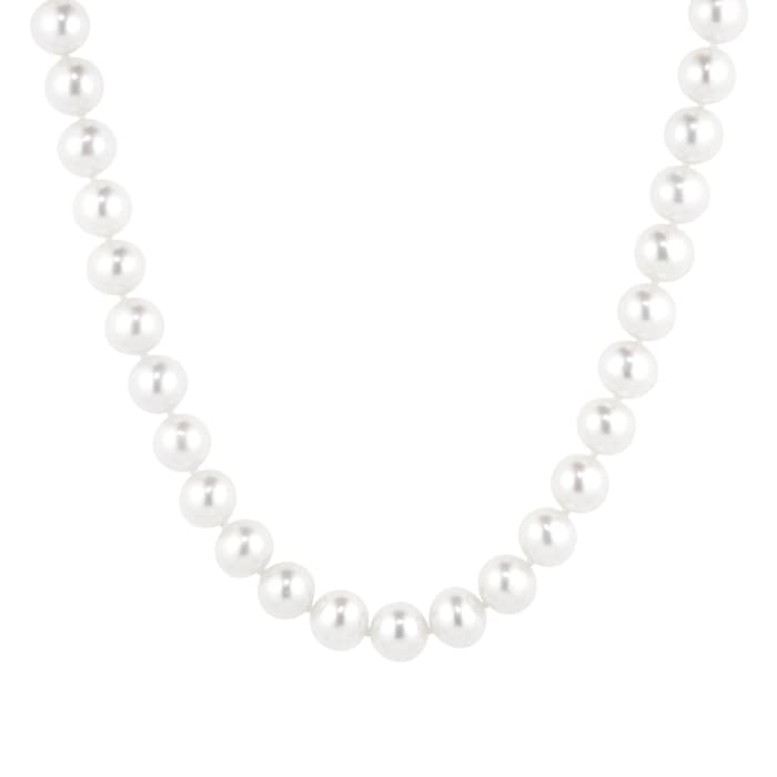 Mappin & Webb 18ct White Gold 7-7.5mm Freshwater Pearl 18 Inch Necklace