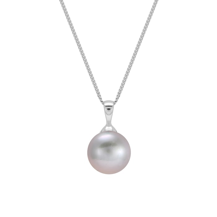 Mappin & Webb 18ct White Gold Freshwater Grey Pearl Pendant