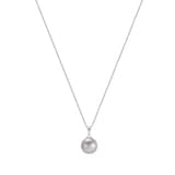 Mappin & Webb 18ct White Gold Freshwater Grey Pearl Pendant