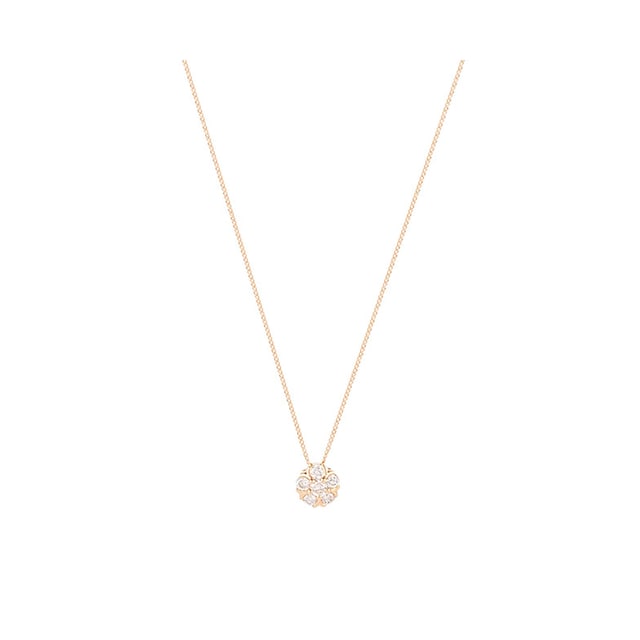 Goldsmiths 9ct Yellow Gold 0.20ct Flower Pendant
