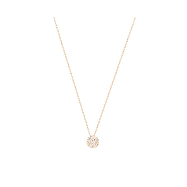 Goldsmiths 9ct Yellow Gold 0.20ct Flower Pendant