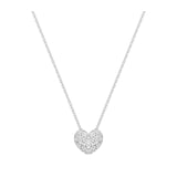 Goldsmiths 9 Carat White Gold 0.15 Carat Diamond Pave Heart Pendant