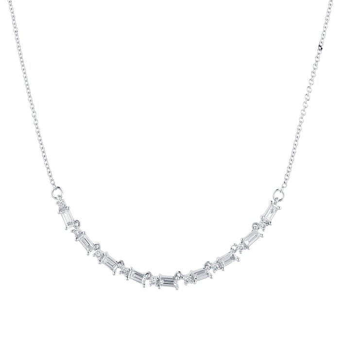 Mappin & Webb Renee 18ct White Gold 0.47cttw Small Line Necklace