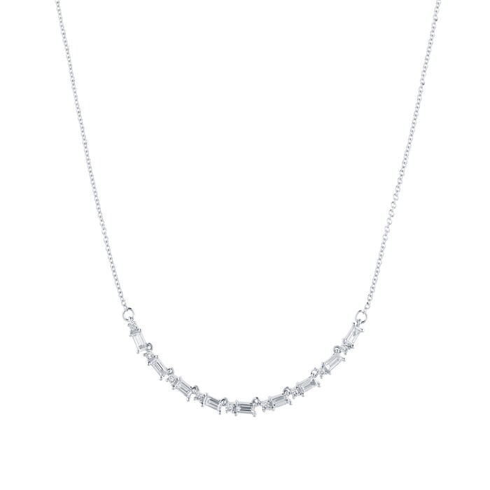 Mappin & Webb Renee 18ct White Gold 0.47cttw Small Line Necklace