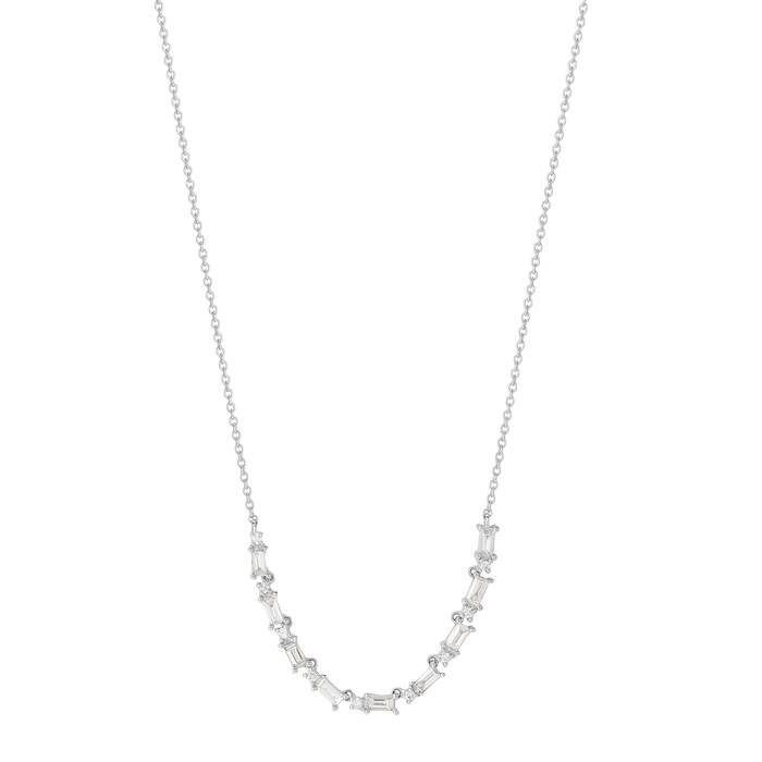 Mappin & Webb Renee 18ct White Gold 1.31cttw Diamond Large Line Necklace