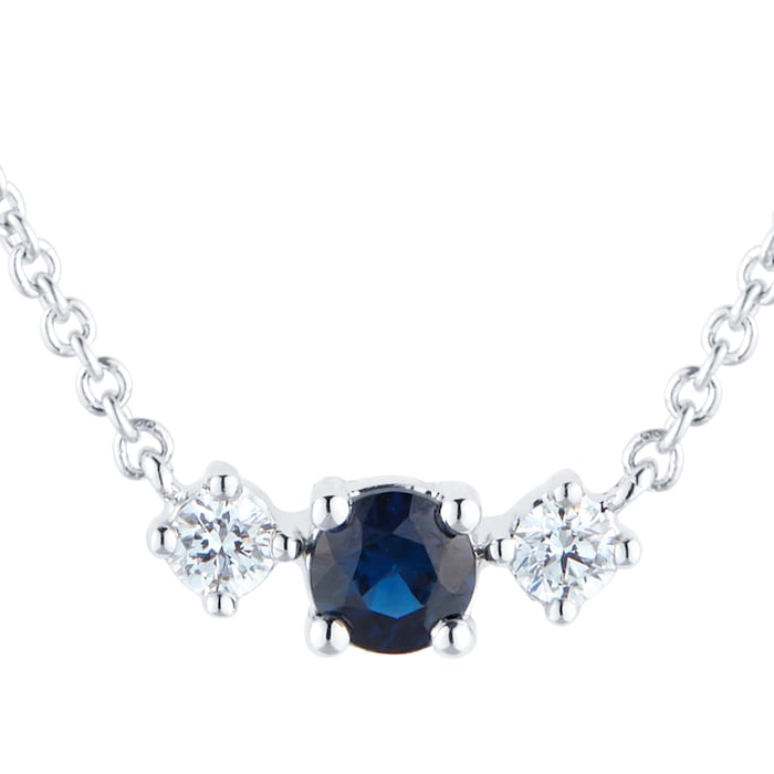 White Sapphire & Gold Monogram Necklace – Linea Luxe