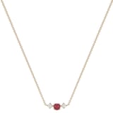 Mappin & Webb Carrington 18ct Yellow Gold Ruby & Diamond Single Cluster Necklace