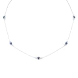 Mappin & Webb Carrington 18 White Gold Sapphire & Diamond 5 Cluster Necklace