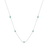 Mappin & Webb Carrington 18 White Gold Emerald & Diamond 5 Cluster Necklace