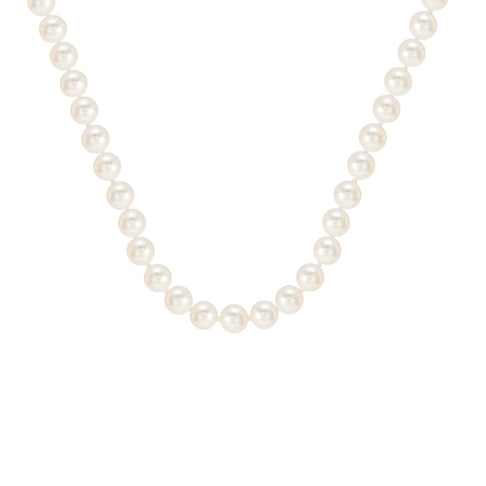 Mappin & Webb 18ct White Gold Freshwater Pearl 18 Inch Necklace