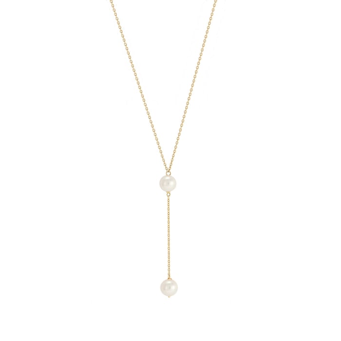 Mappin & Webb 18ct Yellow Gold Freshwater Pearl Chain Necklace