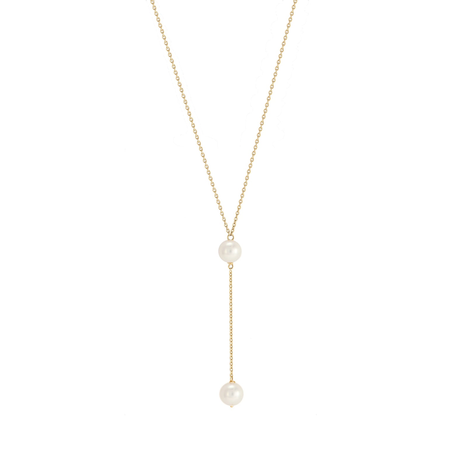 Mappin & Webb 18ct Yellow Gold Freshwater Pearl Chain Necklace WOSFW03 ...