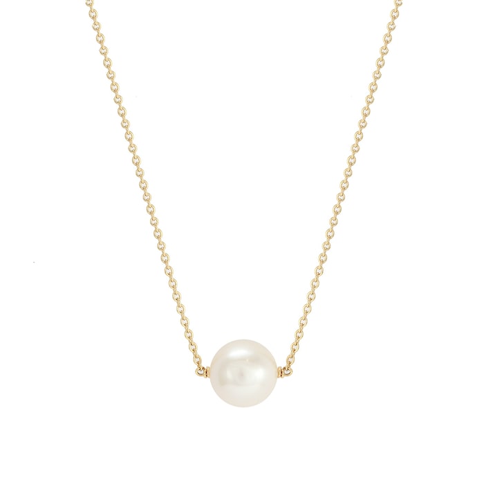 Mappin & Webb 18ct Yellow Gold Freshwater Pearl Chain Necklace