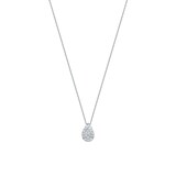 Goldsmiths 9 Carat White Gold 0.25 Carat Total Weight Pear Cluster Pendant