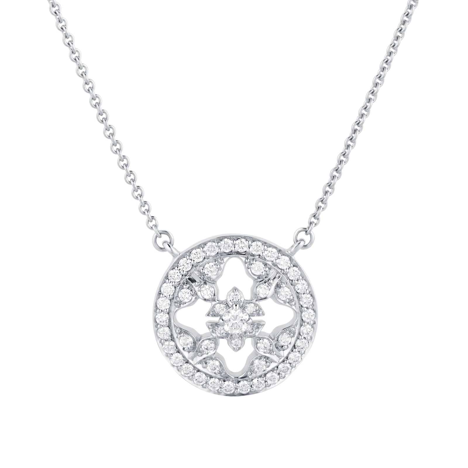 Mappin & Webb Empress 18ct White Gold 0.40cttw Diamond Pendant