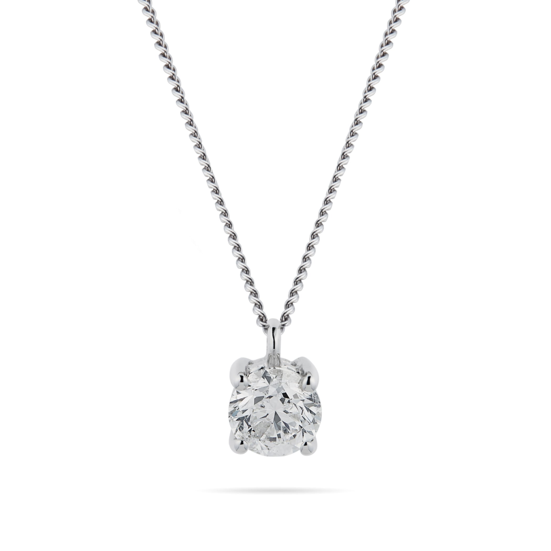Mappin & Webb 18ct White Gold 0.70ct Diamond Solitaire Pendant
