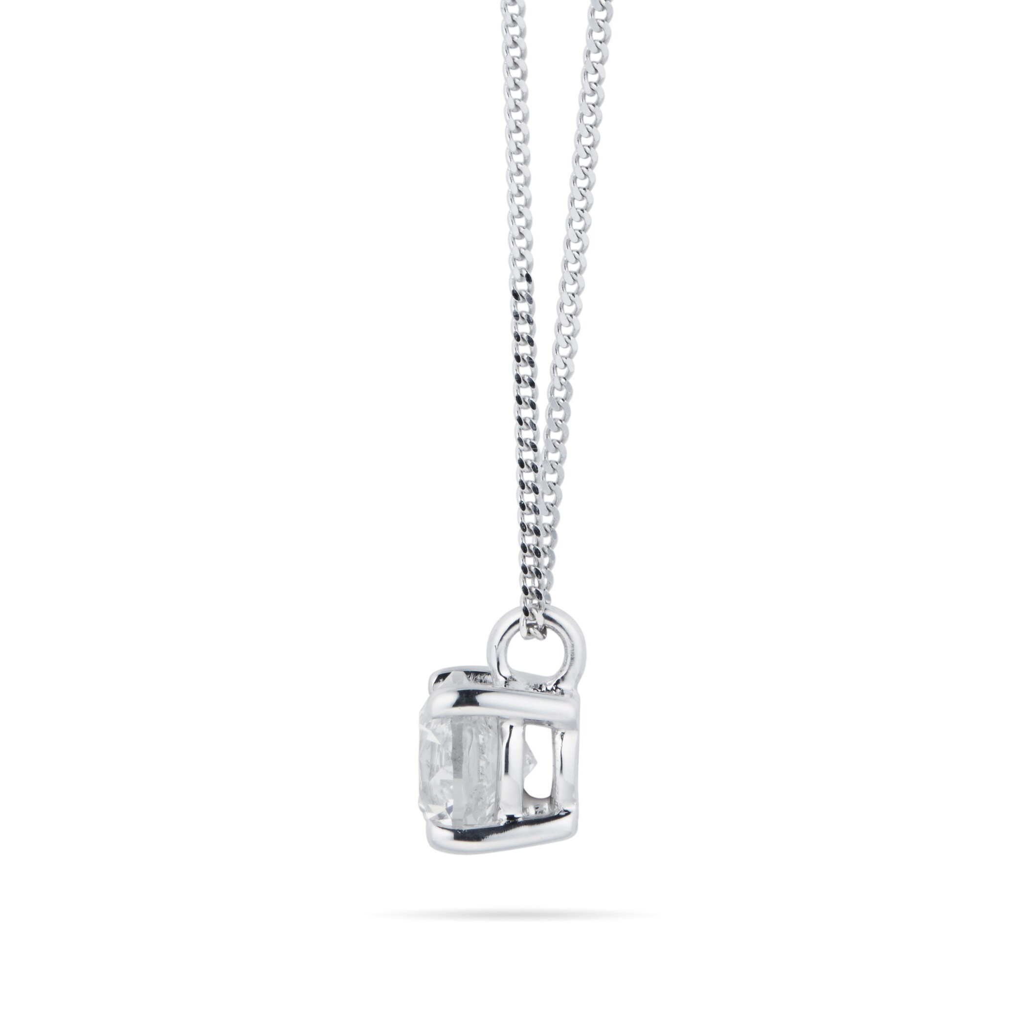 Mappin & Webb 18ct White Gold 0.70ct Diamond Solitaire Pendant