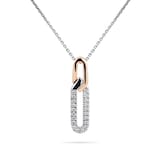 Mappin & Webb Harmony 18ct Rose and White Gold 0.10cttw Diamond Pendant