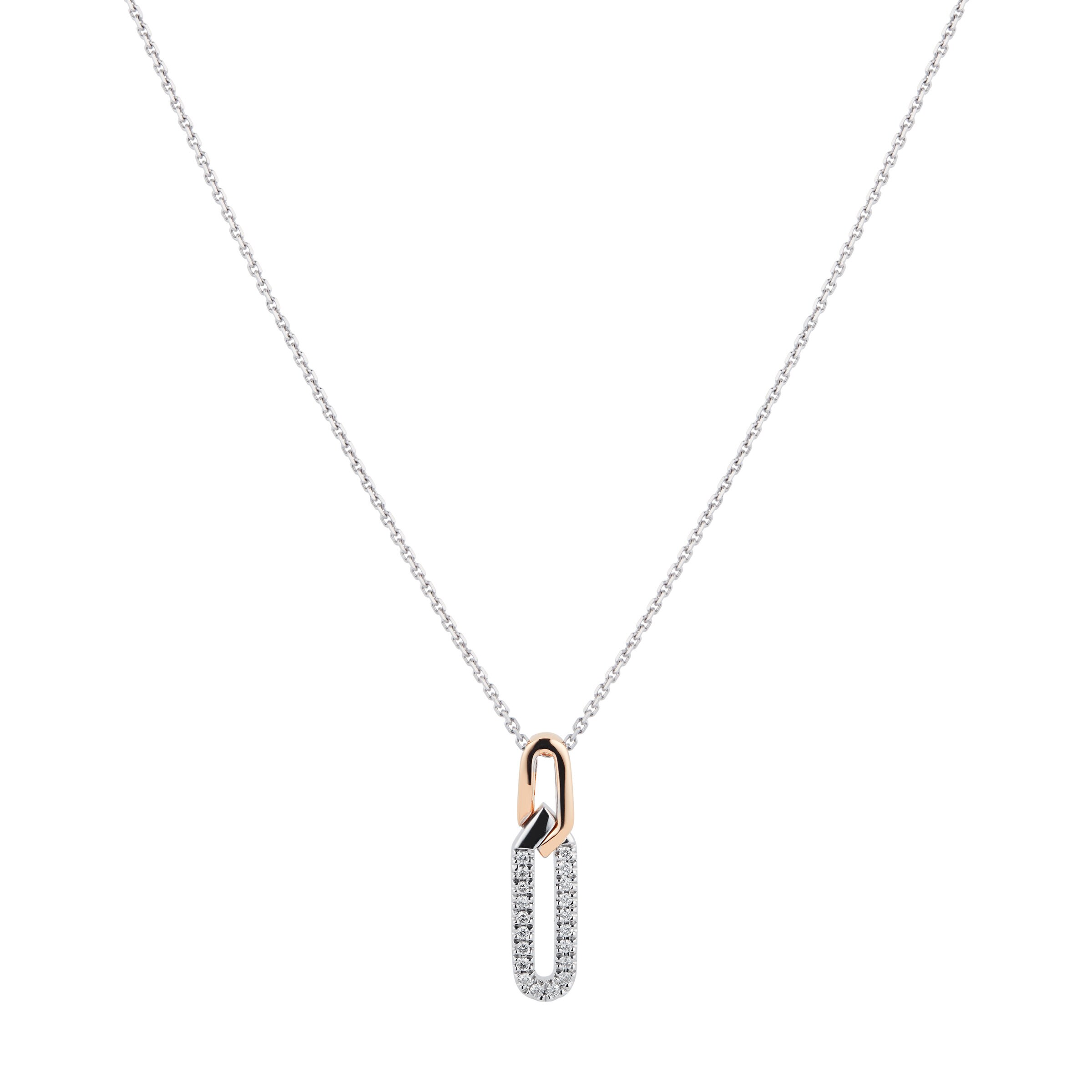 Mappin & Webb Harmony 18ct Rose and White Gold 0.10cttw Diamond Pendant Mappin & Webb Harmony 18ct Rose and White Gold 0.10cttw Diamond Pendant