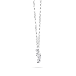 Mappin & Webb Fortune 18ct White Gold Marquise Flower Pendant
