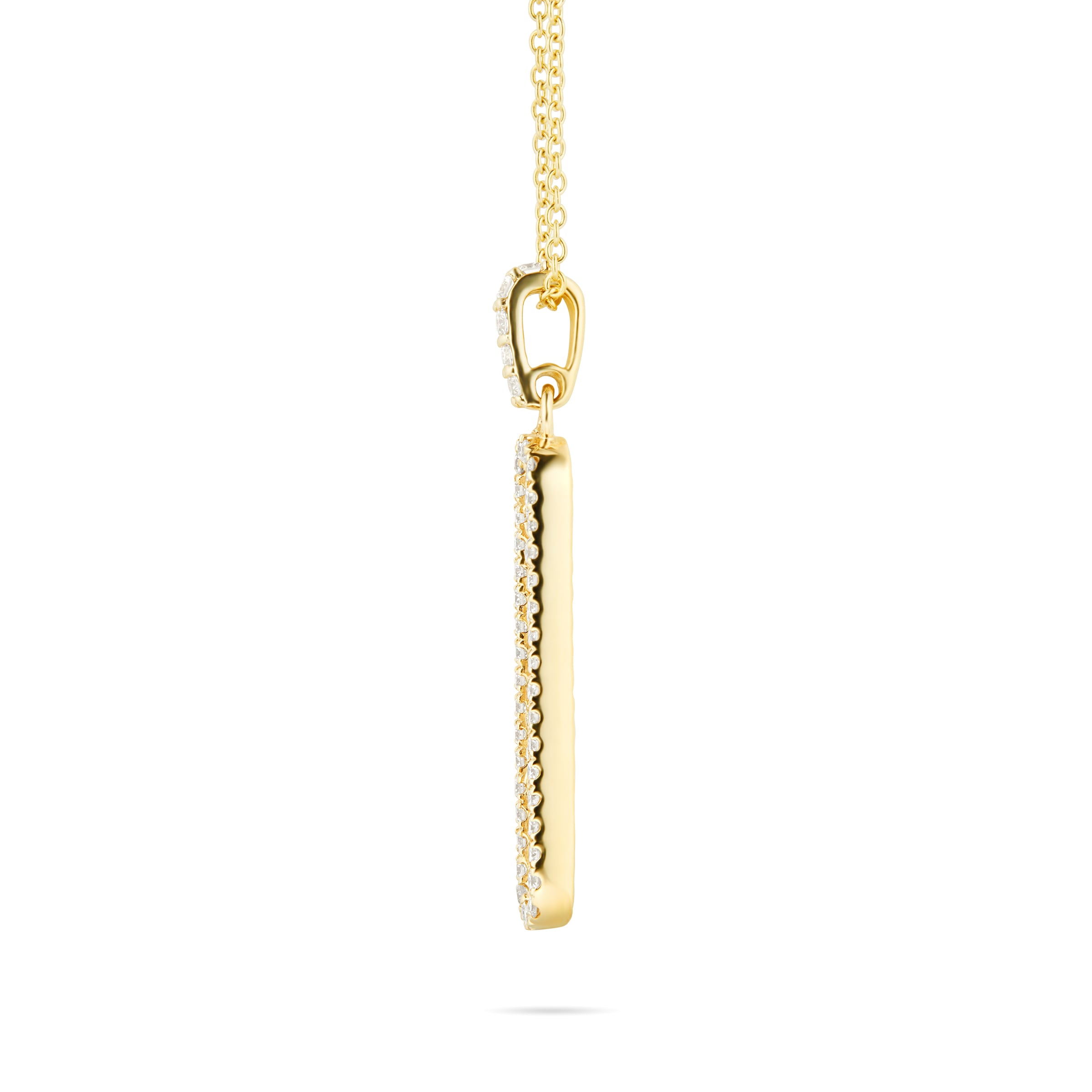 Mappin & Webb Empress 18ct Yellow Gold 0.38ct Long Diamond Pendant