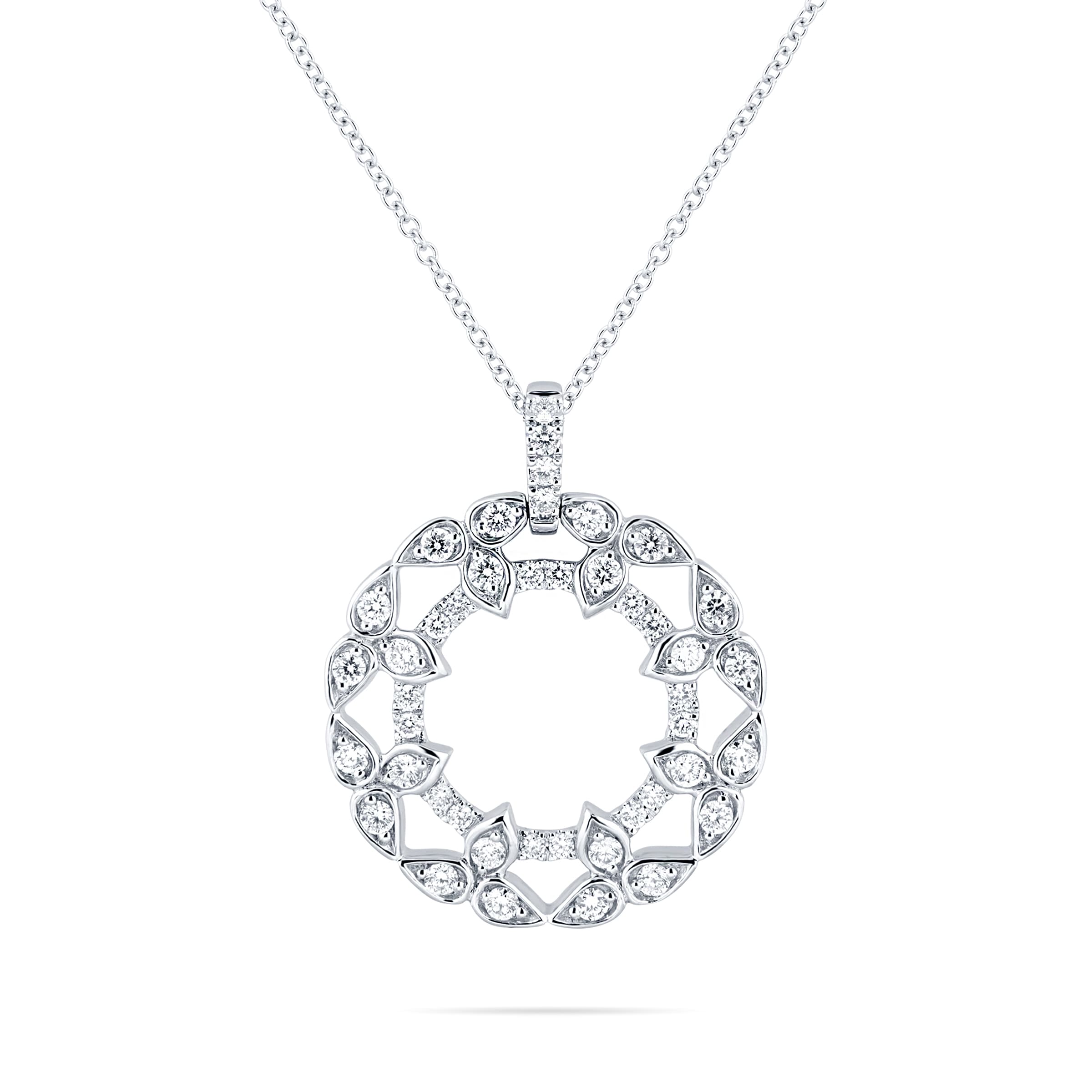 Empress 18ct White Gold 0.55ct Circle Diamond Pendant