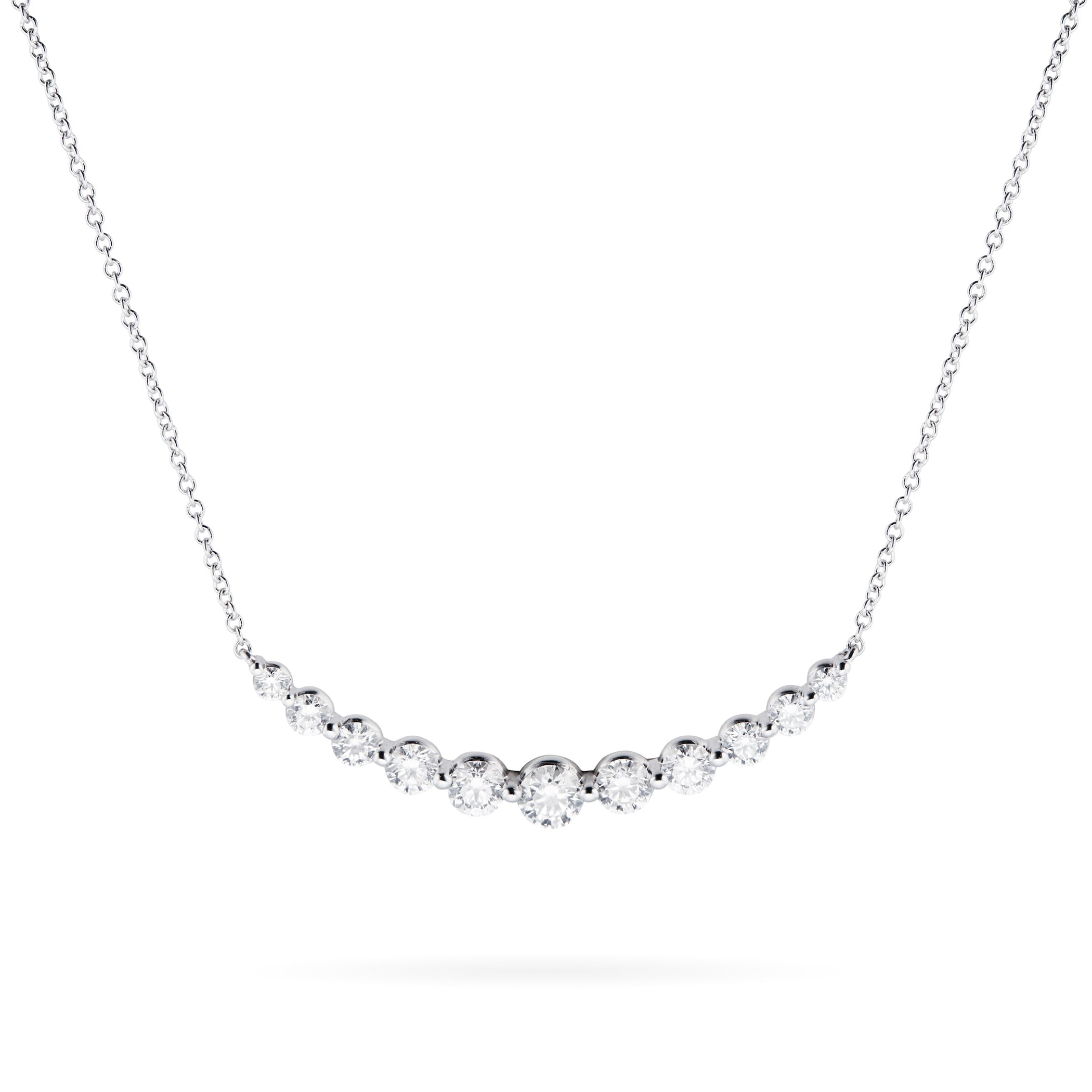 Mappin & Webb Libretto 18ct White Gold Diamond Smile Necklace Mappin & Webb Libretto 18ct White Gold Diamond Smile Necklace