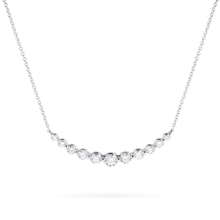 Mappin & Webb Libretto 18ct White Gold Diamond Smile Necklace