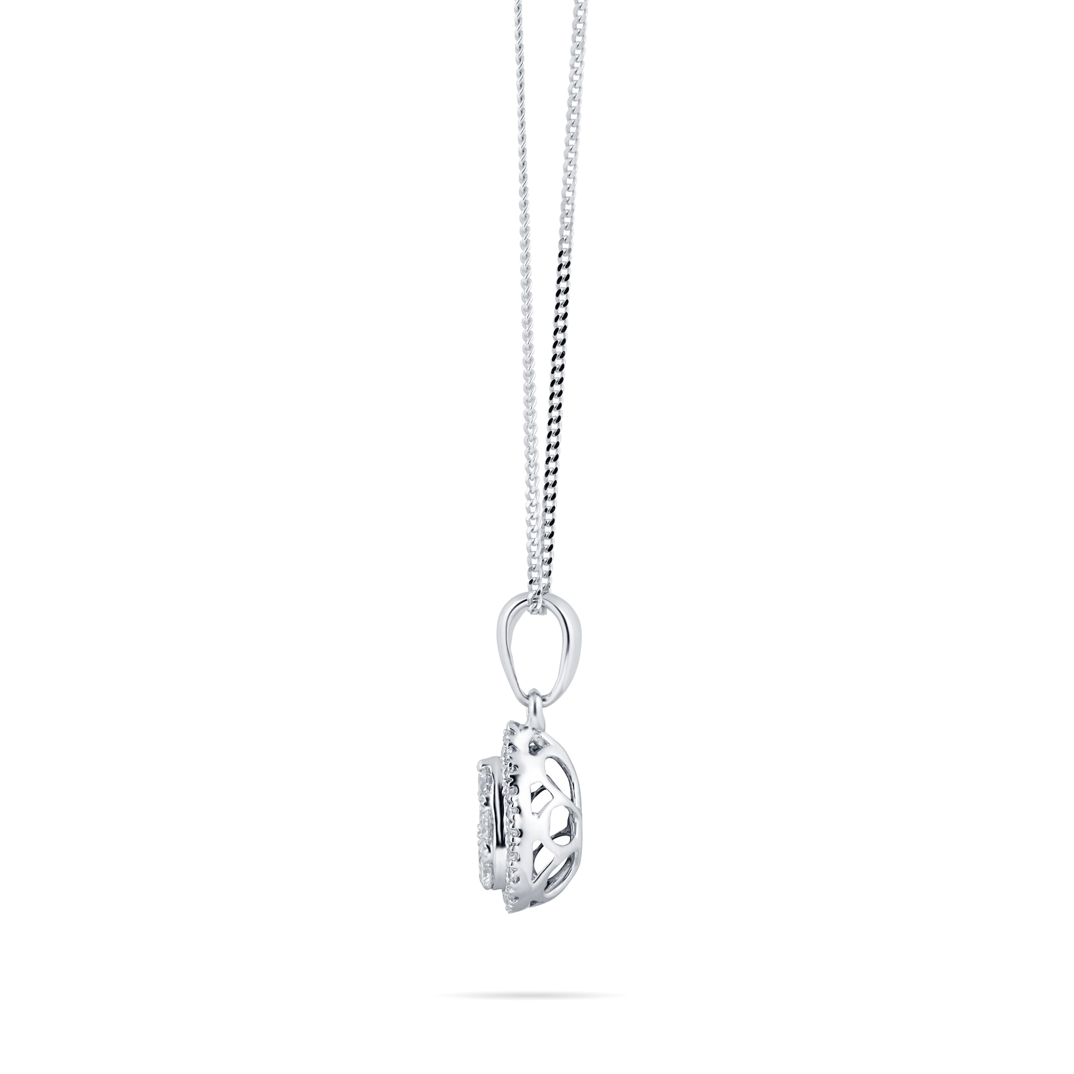 Goldsmiths 9ct White Gold 0.33ct Diamond Pear Cluster Pendant Goldsmiths 9ct White Gold 0.33ct Diamond Pear Cluster Pendant