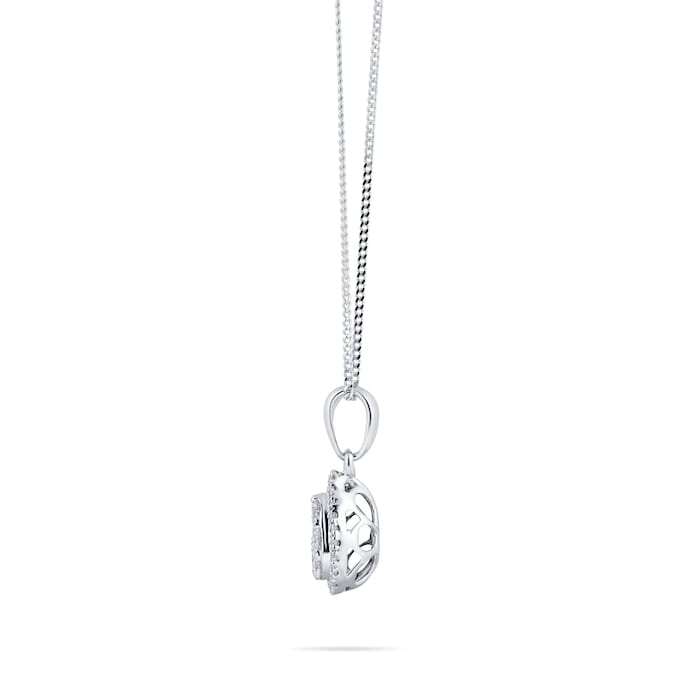 Goldsmiths 9ct White Gold 0.33ct Diamond Pear Cluster Pendant