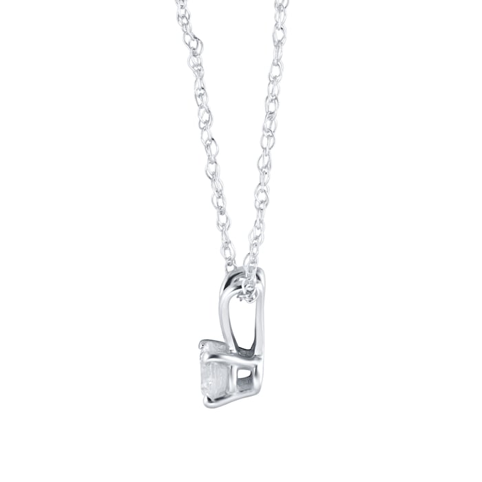 Goldsmiths 9ct White Gold 0.15ct Brilliant Cut Pendant