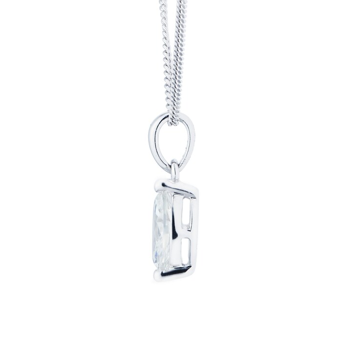 Goldsmiths 9ct White Gold 0.30cttw Marquise Diamond Pendant