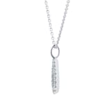 Goldsmiths 9ct White Gold 0.07cttw Diamond Open Pear Pendant