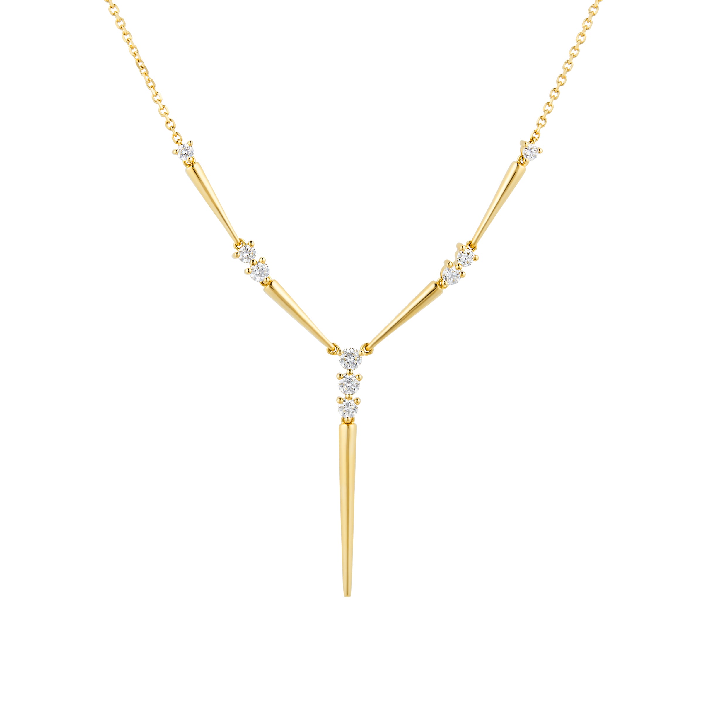 Mappin & Webb 18ct Yellow Gold 0.66ct Diamond Drop Necklace