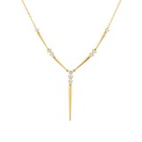 Mappin & Webb 18ct Yellow Gold 0.66ct Diamond Drop Necklace
